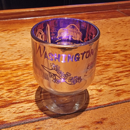 Purple Washington DC Metallic Shot Glass