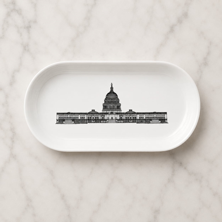 U.S. Capitol Oblong Serving Platter