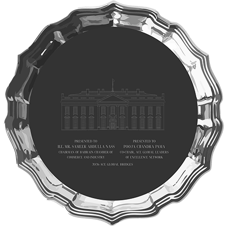 White House Chippendale Tray Engraving