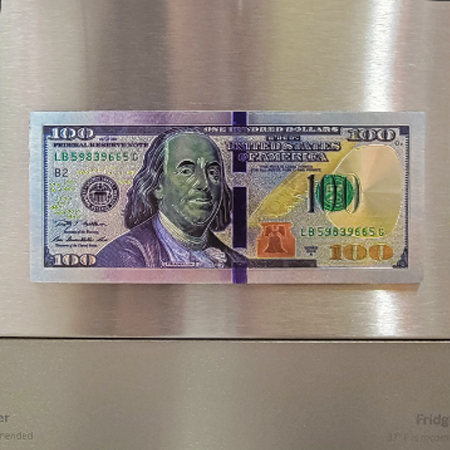 One Hundred Dollar Bill Magnet