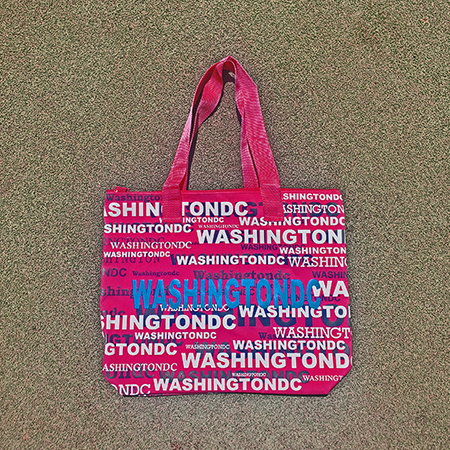 Pink Washington DC Tote Bag