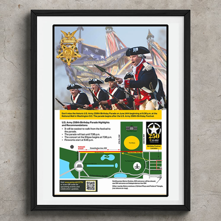 U.S. Army 250th Birthday Parade & Festival Poster