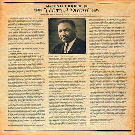 MLK "I Have a Dream" Print Document