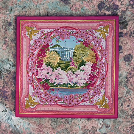 First Lady Taft Silk Cherry Blossom Scarf