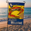 Crab and Mallets Welcome Flag