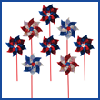 8 Piece Patriotic Pinwheels