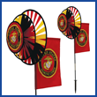 US Marine Duel Spinner Wheels with Flag