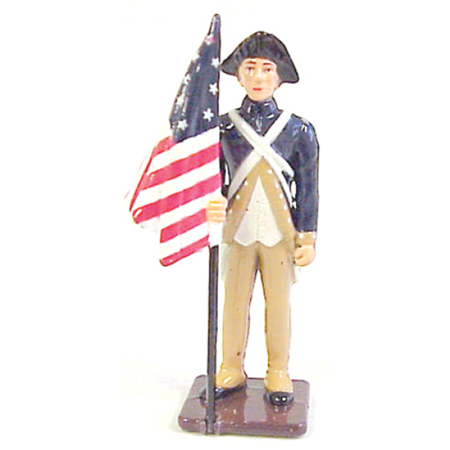 COLONIAL FLAGBEARER METAL FIGURINE