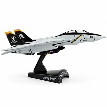 F-14B Tomcat Fighter Jet Model: USS John F. Kennedy Jolly Rogers Edition (1:160 Scale)