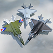 Three Piece F-35 Jet Fighter Set