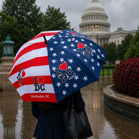 Washington DC Patriotic Umbrella