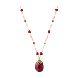 Red Siam Faceted Briolette Pendant Necklace