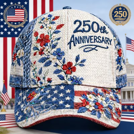 250th Anniversary Digital Printed Floral Baseball Cap