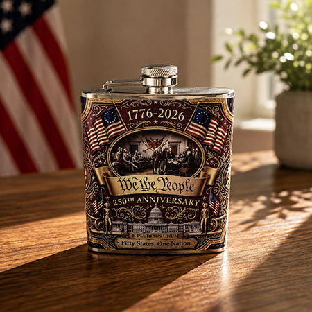 America 250 Commemorative Flask
