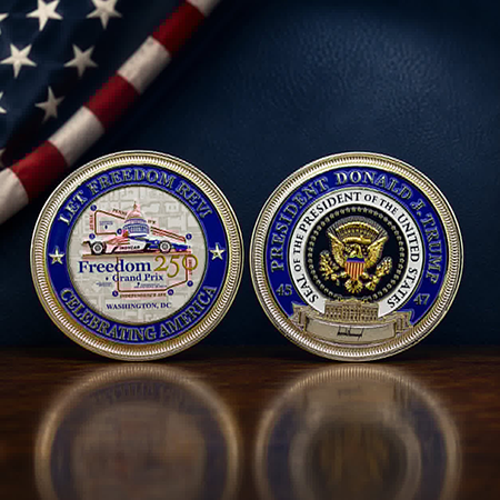 Freedom 250 Grand Prix Challenge Coin