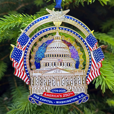 Official 2026 United States Congress 250th Anniversary Ornament
