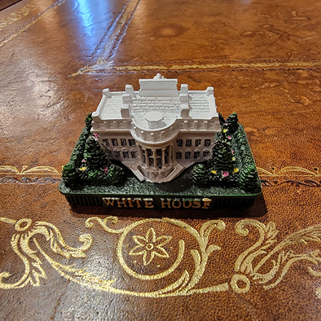 Miniature Hand-Painted White House Diorama