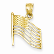 14K American Flag Pendant