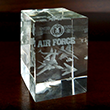 3D Air Force Glass Paperweight