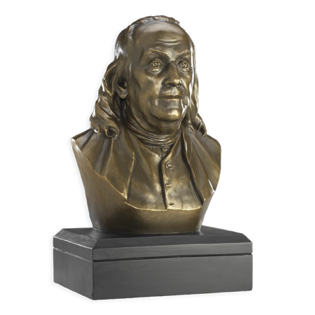 Benjamin Franklin 6" Bronze Bust