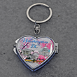 Cherry Blossom Folding Mirror Keychain Key Ring