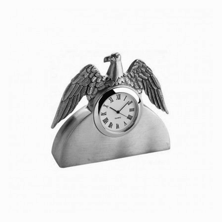 American Eagle Pewter Clock