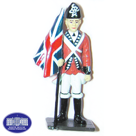 British Flag bearer Metal Figurine