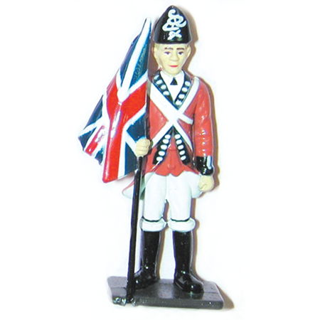 British Flag bearer Metal Figurine