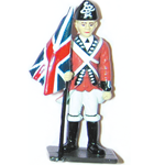 British Flag bearer Metal Figurine