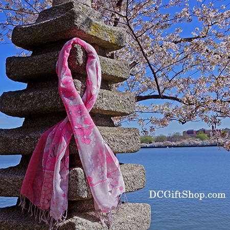 Hand Made Cherry Blossom Wool Scarf