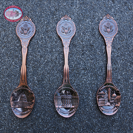 Washington DC Copper Souvenir Spoon Set