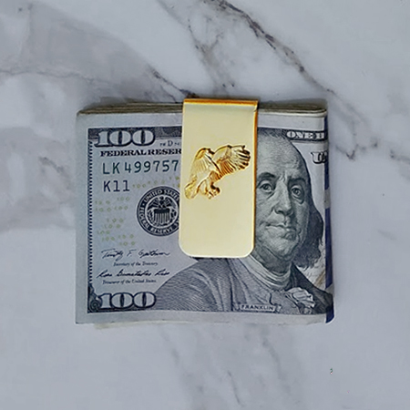 Gold Bald Eagle Money Clip