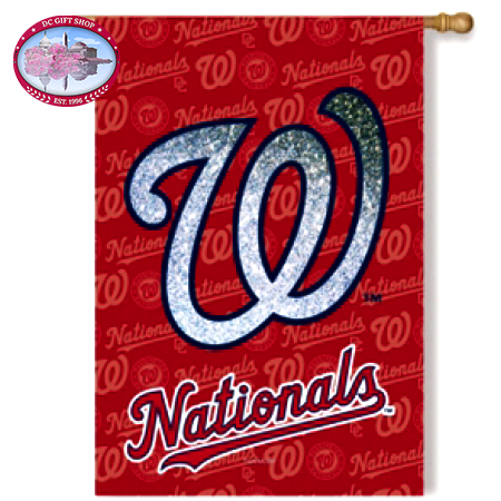 Flag, Suede, Glitter, DS, Reg, Washington Nationals