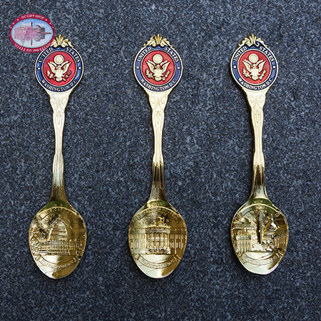 Washington DC Gold Souvenir Spoon Set