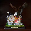 Great Eagle American Flag Clock