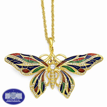 Kennedy Butterfly 24 K Necklace and Butterfly Pendant