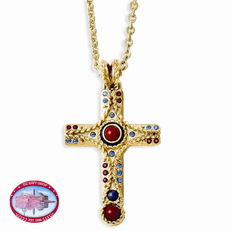 Kennedy Raised Cross 20in W/Extender Necklace