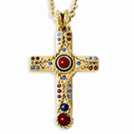 Kennedy Raised Cross 20in W/Extender Necklace