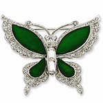 Kennedy Silver Swarovski Crystal Butterfly Pin