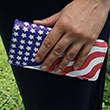 Ladies Stars and Stripes Clutch Purse