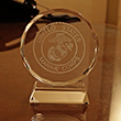 Marine Corps Seal Glass Paperweight