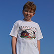 Maryland State Map T Shirt - White