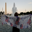 Patriotic Red White Blue Fashion Scarf