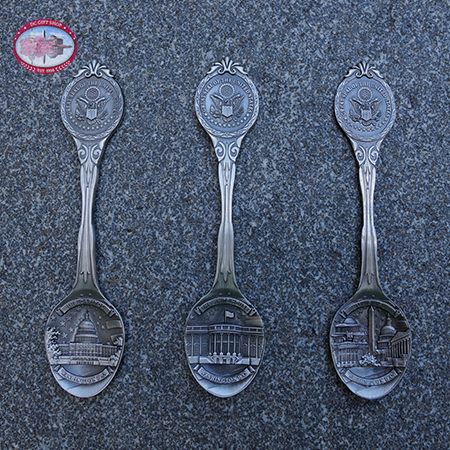 Washington DC Pewter Souvenir Spoon Set