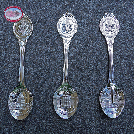 Washington DC Silver Souvenir Spoon Set