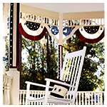 Small Tea Stained Patriotic Bunting