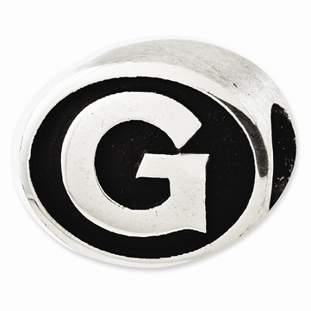 Sterling Silver Antiqued Georgetown University Collegiate Bead