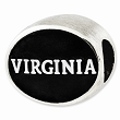 Sterling Silver Antiqued University Of Virginia Collegiate Bead
