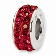 Sterling Silver Reflections Scarlet Double Row Swarovski Elements Bead