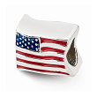 Sterling Silver Reflections USA Flag Bead